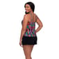 Womens Swimshaper Abstract Mosaic Farrah Swimsuit Romper - image 3