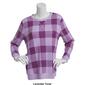 Womens Emily Daniels Long Sleeve Buffalo Check Hacci Top - image 4