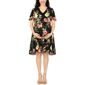 Womens White Mark Short Sleeve Floral Maternity A-Line Dress - image 1