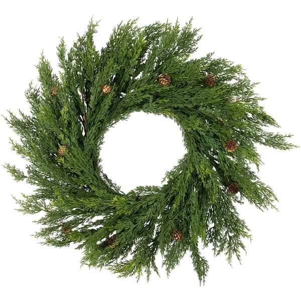 Northlight Seasonal 24in. Cedar Artificial Christmas Wreath - image 
