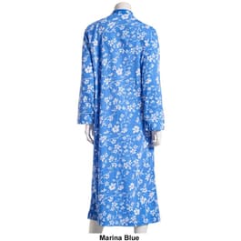 Petite Jasmine Rose Long Sleeve 48in. Floral Knit Zip Robe