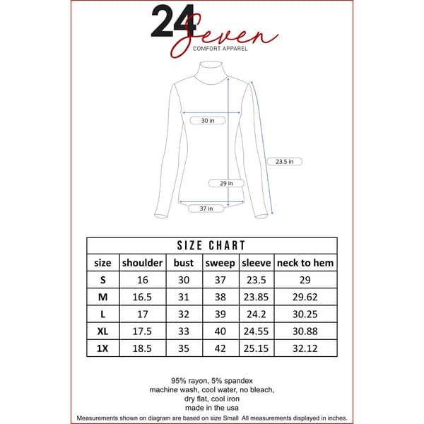 Womens 24/7 Comfort Apparel Long Sleeve Turtleneck Top