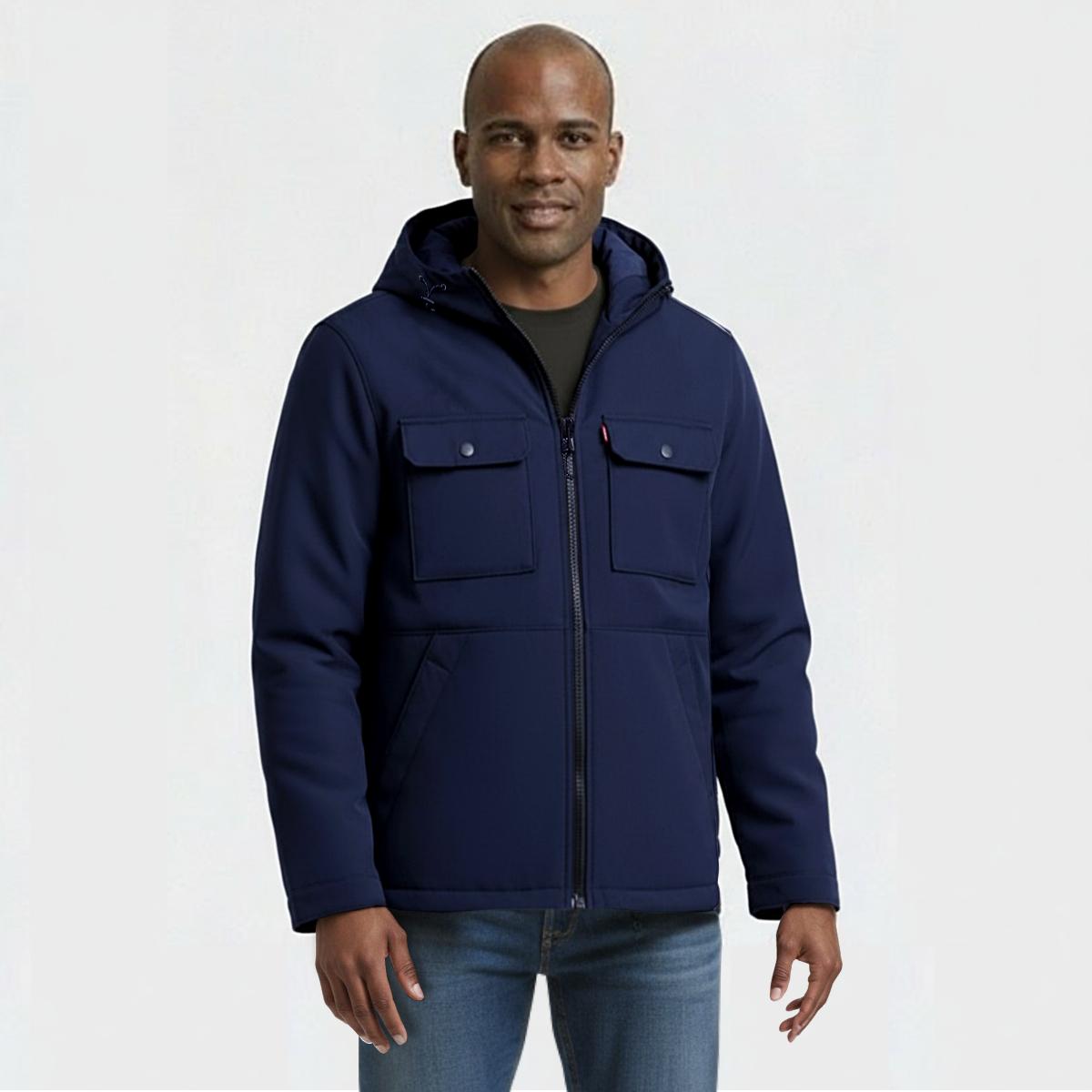 Mens Levi''s(R) Waffle Soft Shell Coat