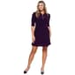 Womens MSK 3/4 Sleeve Half Zip Swing Shift Dress - image 2