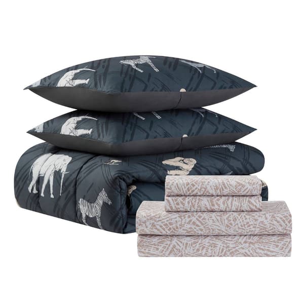 Sweet Home Collection Kids Safari 7pc. Bed In A Bag Set