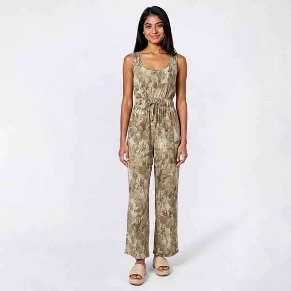 Juniors Derek Heart Smock Waist Wide Leg Jumpsuit - image 