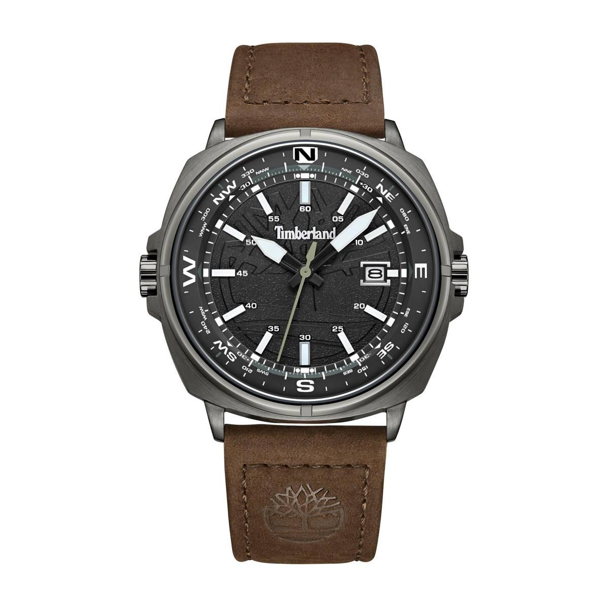 Mens Timberland Williston Brown Quartz Analog...