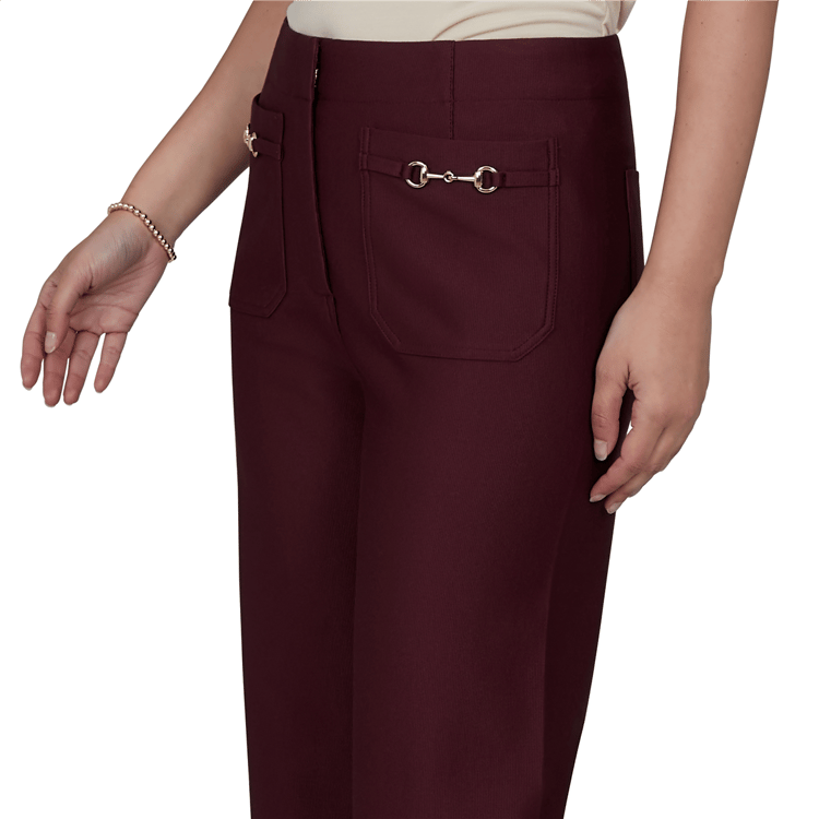Womens Ruby Rd. English Countryside Solid Pique Knit Pants