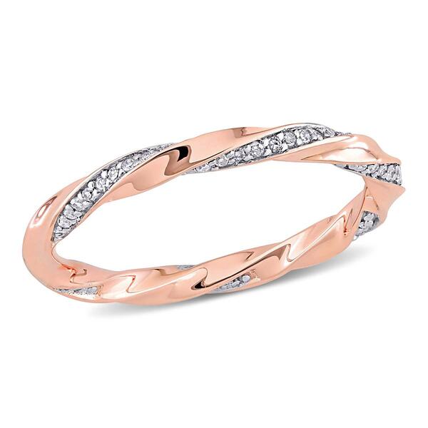 Diamond Classics&#40;tm&#41; 10kt. Rose Gold 1/4ct. Diamond Eternity Ring - image 