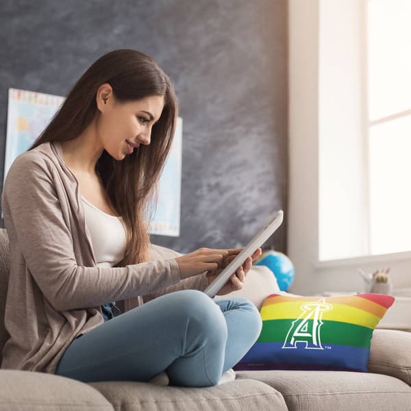 Northwest Los Angeles Angels Pride Throw Pillow - 18x18