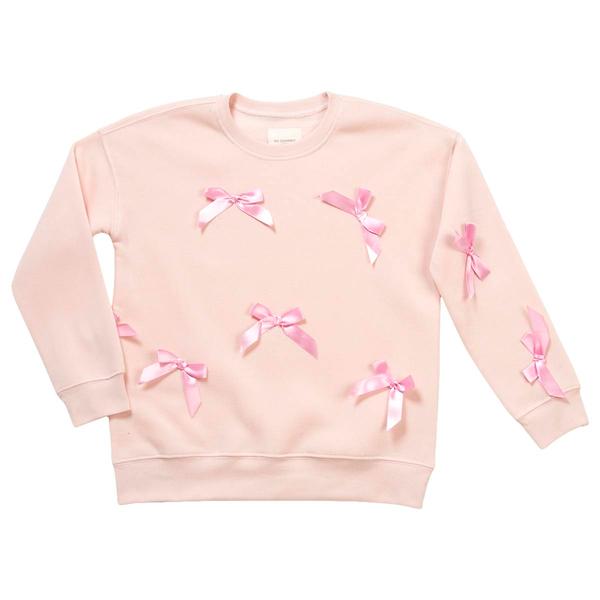 Girls (7-16) No Comment 3D Bow Crew Sweatshirt - image 