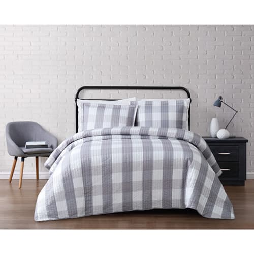 Truly Soft Everyday Buffalo Plaid Quilt Set - image 