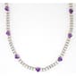 Gianni Argento Amethyst Heart Collar Necklace - image 1