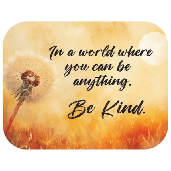 Be Kind w/ Orange Background Rectangle Garden Stone - image 