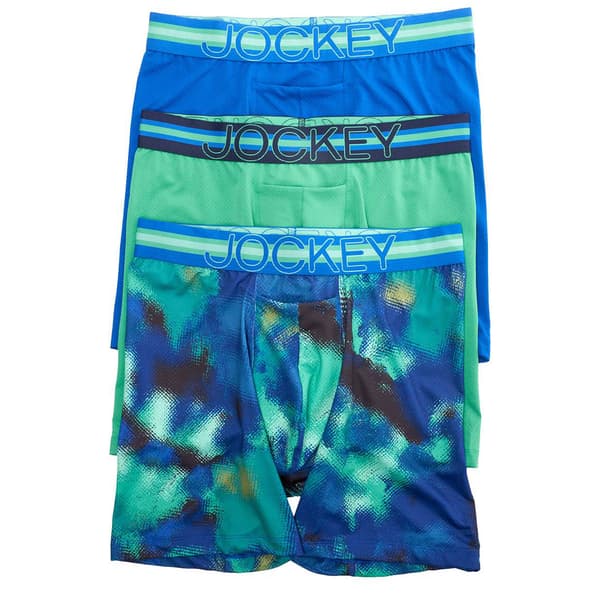 Mens Jockey(R) 3pk. Stability Pouch Mesh Boxer Briefs - Blue - image 