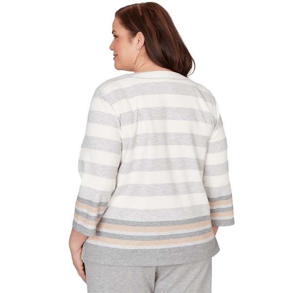 Plus Size Alfred Dunner Comfort & Joy Star and Stripe Blouse
