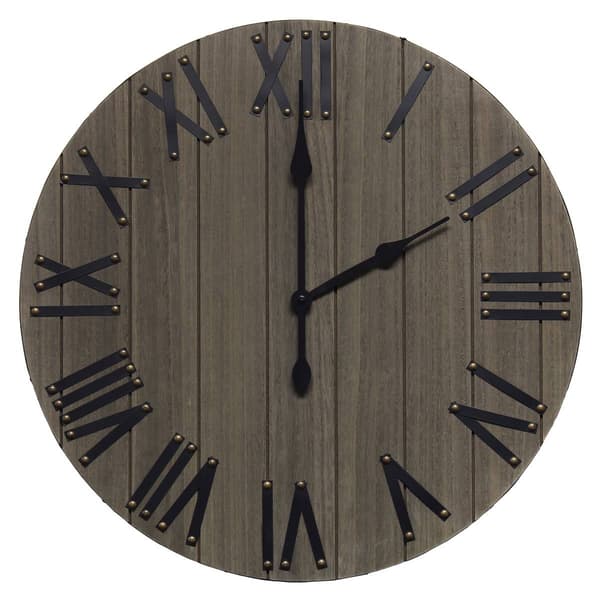 Elegant Designs Handsome 21 Farmhouse Wood Wall Clock