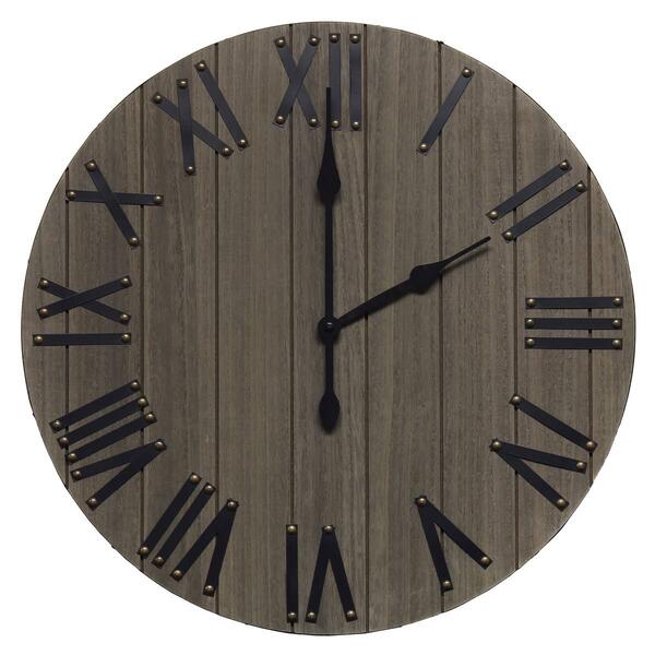 Elegant Designs Handsome 21 Farmhouse Wood Wall Clock - image 