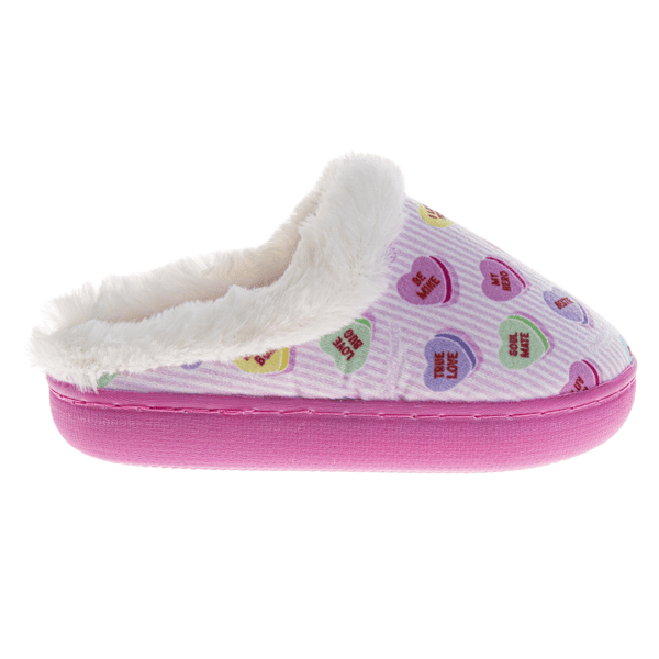 Little Girls Sweetheart Furry Comfort Slippers