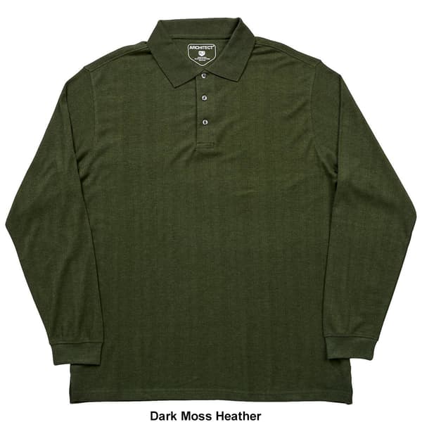 Mens Big & Tall Architect® Long Sleeve Solid I-lock Polo
