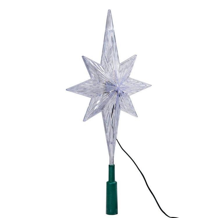 Kurt Adler Polar Star Treetop w/ LED Color-Changing Light