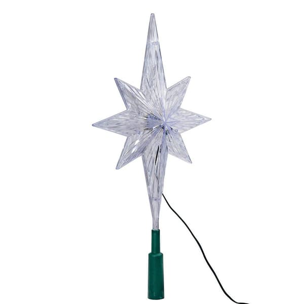 Kurt Adler Polar Star Treetop w/ LED Color-Changing Light