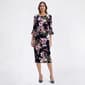 Womens Connected Apparel Flounce Sleeve Side Ruched Sheath Dress - image 1