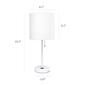 LimeLights White Stick Lamp wCharging Outlet/White Shade-Set of 2 - image 4