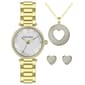 Womens Ellen Tracy Gold Cut Out Watch Pendant & Earring Set - image 1