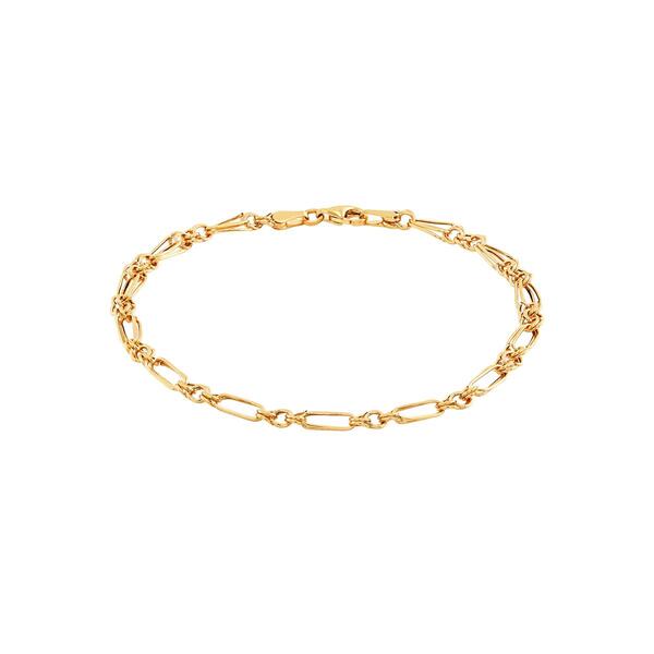 Gold Classics&#40;tm&#41; 10kt. Yellow Gold Figaro Link Chain Bracelet - image 
