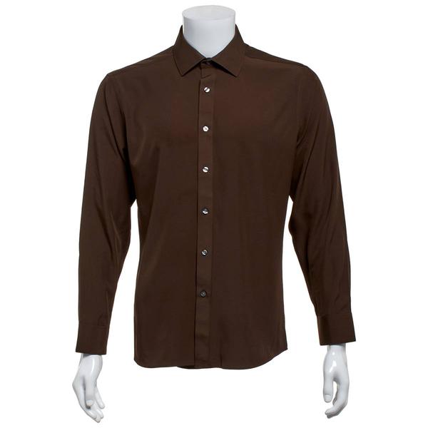 Mens Christian Aujard Slim Fit Stretch Dress Shirt - Demitasse - image 