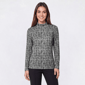 Womens Hasting & Smith Long Sleeve Blurred Mock Neck Tee - image 1