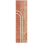 HomeRoots Salmon Abstract Washable Indoor Outdoor Runner Rug - image 2