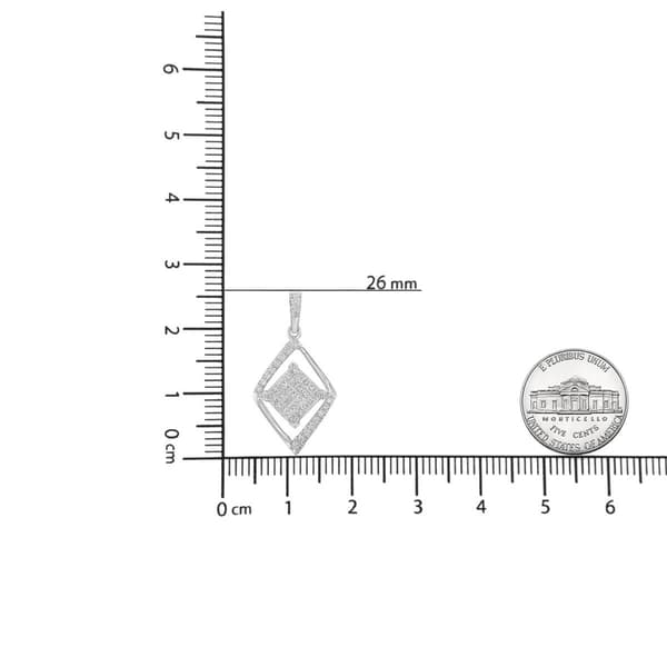 Haus of Brilliance 10kt. White Gold 1/3ctw. Diamond Pendant