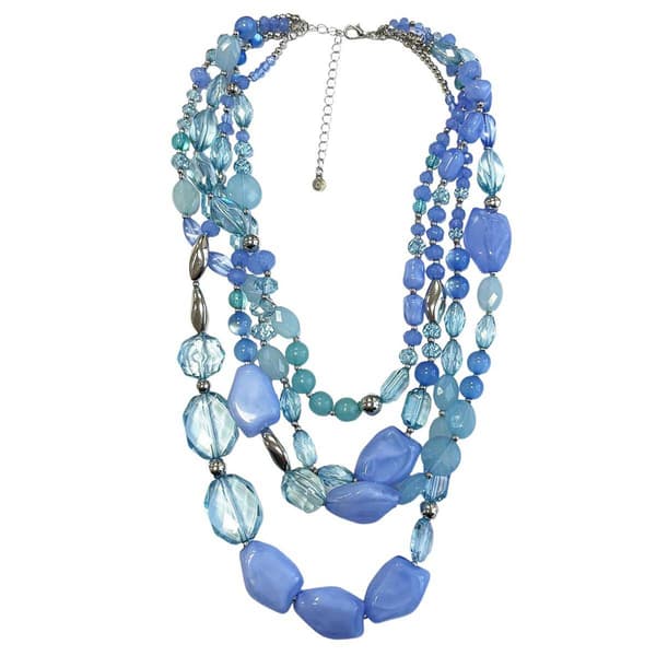 Ashley Cooper&#40;tm&#41; Multi Strand Blue Resin Necklace - image 