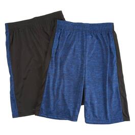 Mens Ultra Performance  2pk. Marled & Solid Side Panel Shorts