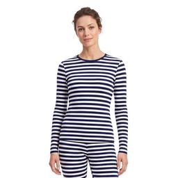 Womens LANDS'' END Stripe Long Sleeve Crew Neck Top