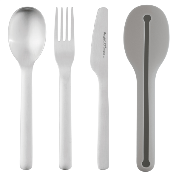 BergHOFF Leo Water Bottle, Flatware, & Bento Box Lunch Set