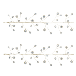 Melrose Crystal Teardrop Jewel Garland - Set of 2