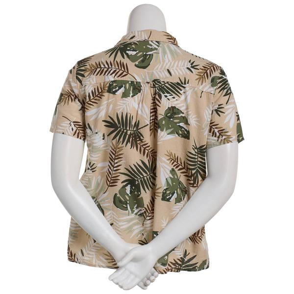 Plus Size Erika Hayden Palm Casual Button Down