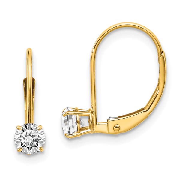 Gemstone Classics&#40;tm&#41; 14kt. Gold White Topaz Drop Earrings - image 