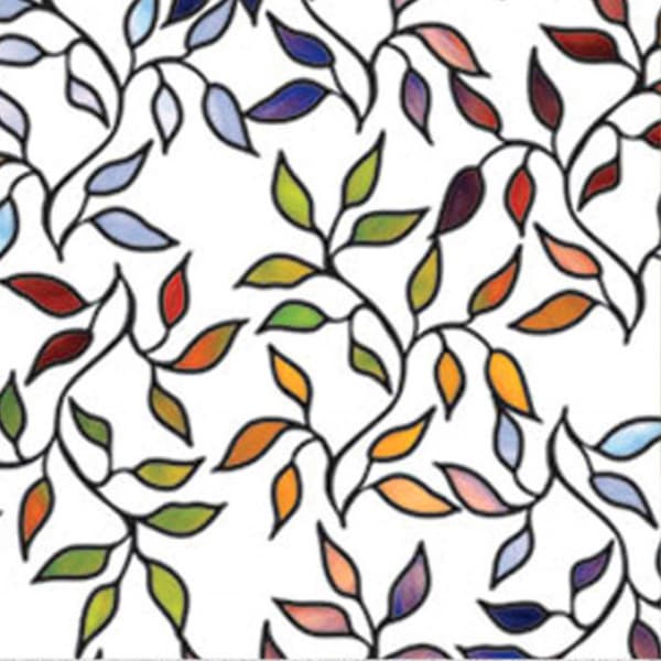 RoomMates&#174; Stained Glass Leaves Window Film