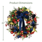 Puleo International 26in.LED Ornament & Pinecone Adorned Wreath - image 5