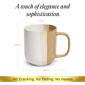 Sango Phoebe Caramel/White Ceramic Coffee Mugs - image 3