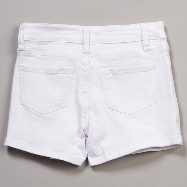 Girls (7-14) YMI® Asymmetrical White Denim Skort