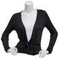 Juniors No Comment Jersey Surplice Neck Tie Back Top - Dots - image 2