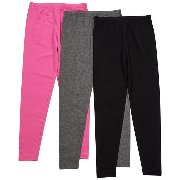 Girls (7-16) Star Ride(R) 3pk. Solid/Marled Soft Leggings - image 