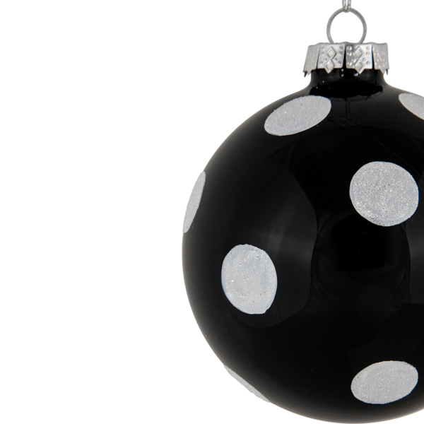 Northlight 2pk. Polka Dot Christmas Glass Ball Ornaments