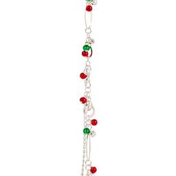 Silver-Tone Oval Link Bell Necklace