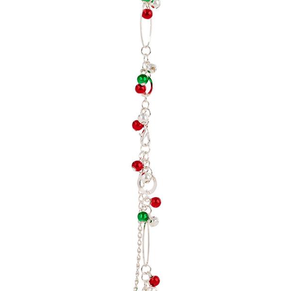 Silver-Tone Oval Link Bell Necklace